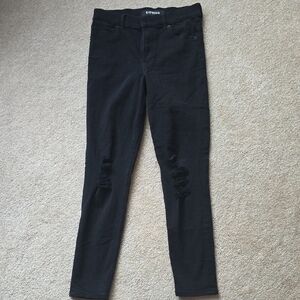 Express Black Ripped Skinny Jeans